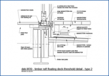 Timber Raft Floating Deck-Threshold Detail - Type 2